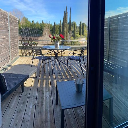 Les Terrasses D'Aix - Studio Avec Grande Terrasse Privee Éguilles Esterno foto